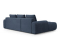 Coltar extensibil stanga 3 locuri, Linz, Cosmopolitan Design, 275x142x84 cm, tesatura structurata, albastru inchis