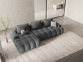 Coltar extensibil stanga 3 locuri, Linz, Cosmopolitan Design, 275x142x84 cm, tesatura structurata, gri