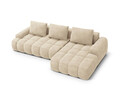 Coltar extensibil dreapta 3 locuri, Linz, Cosmopolitan Design, 275x142x84 cm, catifea, bej deschis