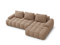 Coltar extensibil dreapta 3 locuri, Linz, Cosmopolitan Design, 275x142x84 cm, catifea, bej inchis