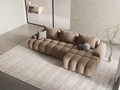 Coltar extensibil dreapta 3 locuri, Linz, Cosmopolitan Design, 275x142x84 cm, catifea, bej inchis