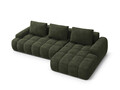Coltar extensibil dreapta 3 locuri, Linz, Cosmopolitan Design, 275x142x84 cm, catifea, verde