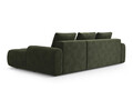 Coltar extensibil dreapta 3 locuri, Linz, Cosmopolitan Design, 275x142x84 cm, catifea, verde