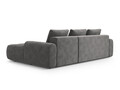 Coltar extensibil dreapta 3 locuri, Linz, Cosmopolitan Design, 275x142x84 cm, catifea, gri