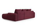 Coltar extensibil dreapta 3 locuri, Linz, Cosmopolitan Design, 275x142x84 cm, tesatura structurata, bordo