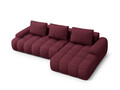 Coltar extensibil dreapta 3 locuri, Linz, Cosmopolitan Design, 275x142x84 cm, tesatura structurata, bordo