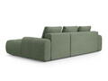 Coltar extensibil dreapta 3 locuri, Linz, Cosmopolitan Design, 275x142x84 cm, tesatura structurata, verde oliv inchis