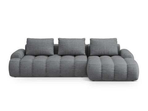 Coltar extensibil dreapta 3 locuri, Linz, Cosmopolitan Design, 275x142x84 cm, tesatura structurata, gri