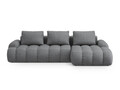 Coltar extensibil dreapta 3 locuri, Linz, Cosmopolitan Design, 275x142x84 cm, tesatura structurata, gri