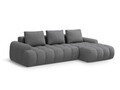 Coltar extensibil dreapta 3 locuri, Linz, Cosmopolitan Design, 275x142x84 cm, tesatura structurata, gri