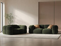 Canapea 2 locuri, Loretto, Cosmopolitan Design, 180x100x68 cm, catifea, verde