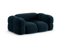 Canapea 2 locuri, Loretto, Cosmopolitan Design, 180x100x68 cm, catifea, albastru petrol inchis
