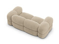 Canapea 3 locuri, Loretto, Cosmopolitan Design, 210x100x68 cm, catifea, bej deschis