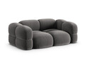 Canapea 3 locuri, Loretto, Cosmopolitan Design, 210x100x68 cm, catifea, gri