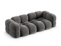 Canapea 4 locuri, Loretto, Cosmopolitan Design, 250x100x68 cm, catifea, gri