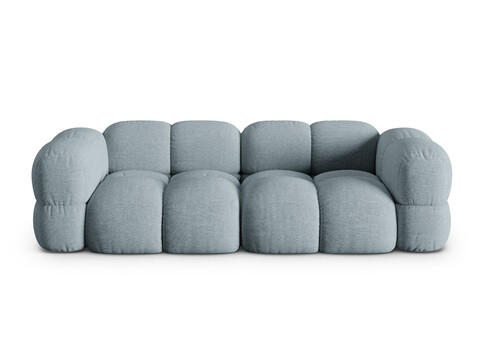Canapea 4 locuri, Loretto, Cosmopolitan Design, 250x100x68 cm, tesatura structurata, albastru pastel