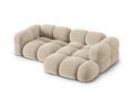 Coltar dreapta 3 locuri, Loretto, Cosmopolitan Design, 250x147x68 cm, catifea, bej deschis