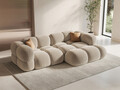 Coltar dreapta 3 locuri, Loretto, Cosmopolitan Design, 250x147x68 cm, catifea, bej deschis