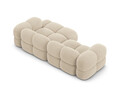 Coltar dreapta 3 locuri, Loretto, Cosmopolitan Design, 250x147x68 cm, catifea, bej deschis