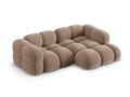 Coltar dreapta 3 locuri, Loretto, Cosmopolitan Design, 250x147x68 cm, catifea, bej inchis