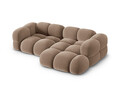 Coltar dreapta 3 locuri, Loretto, Cosmopolitan Design, 250x147x68 cm, catifea, bej inchis