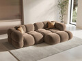 Coltar dreapta 3 locuri, Loretto, Cosmopolitan Design, 250x147x68 cm, catifea, bej inchis