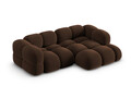 Coltar dreapta 3 locuri, Loretto, Cosmopolitan Design, 250x147x68 cm, catifea, ciocolata