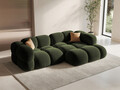 Coltar dreapta 3 locuri, Loretto, Cosmopolitan Design, 250x147x68 cm, catifea, verde