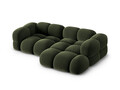 Coltar dreapta 3 locuri, Loretto, Cosmopolitan Design, 250x147x68 cm, catifea, verde