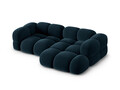Coltar dreapta 3 locuri, Loretto, Cosmopolitan Design, 250x147x68 cm, catifea, albastru petrol inchis