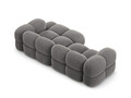 Coltar dreapta 3 locuri, Loretto, Cosmopolitan Design, 250x147x68 cm, catifea, gri