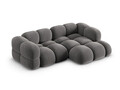 Coltar dreapta 3 locuri, Loretto, Cosmopolitan Design, 250x147x68 cm, catifea, gri