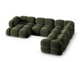 Coltar panoramic dreapta 5 locuri, Loretto, Cosmopolitan Design, 345x250x68 cm, catifea, verde