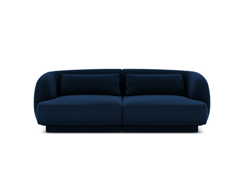 Canapea 2 locuri, Tulum, Cosmopolitan Design, 180x90x70 cm, catifea, albastru regal