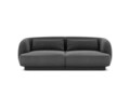 Canapea 2 locuri, Tulum, Cosmopolitan Design, 180x90x70 cm, catifea, gri
