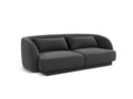 Canapea 2 locuri, Tulum, Cosmopolitan Design, 180x90x70 cm, catifea, gri