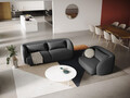 Canapea 2 locuri, Tulum, Cosmopolitan Design, 180x90x70 cm, catifea, gri
