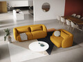 Canapea 2 locuri, Tulum, Cosmopolitan Design, 180x90x70 cm, catifea, galben