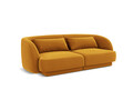 Canapea 2 locuri, Tulum, Cosmopolitan Design, 180x90x70 cm, catifea, galben