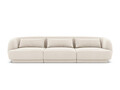 Canapea 3 locuri, Tulum, Cosmopolitan Design, 255x90x70 cm, catifea, bej deschis