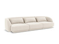 Canapea 3 locuri, Tulum, Cosmopolitan Design, 255x90x70 cm, catifea, bej deschis