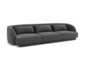 Canapea 3 locuri, Tulum, Cosmopolitan Design, 255x90x70 cm, catifea, gri