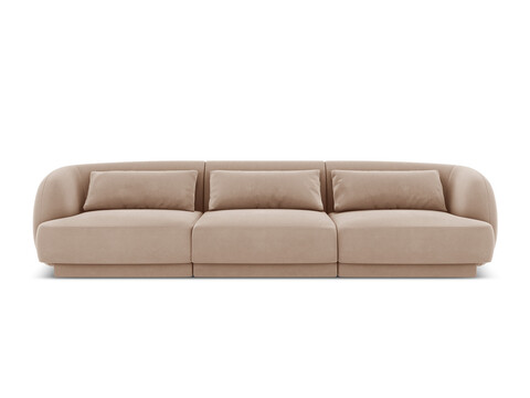 Canapea 3 locuri, Tulum, Cosmopolitan Design, 255x90x70 cm, catifea, bej
