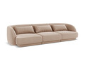Canapea 3 locuri, Tulum, Cosmopolitan Design, 255x90x70 cm, catifea, bej