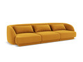 Canapea 3 locuri, Tulum, Cosmopolitan Design, 255x90x70 cm, catifea, galben