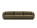 Canapea 3 locuri, Tulum, Cosmopolitan Design, 255x90x70 cm, catifea, verde
