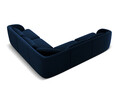 Coltar reversibil 5 locuri, Tulum, Cosmopolitan Design, 255x255x70 cm, catifea, albastru regal