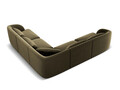 Coltar reversibil 5 locuri, Tulum, Cosmopolitan Design, 255x255x70 cm, catifea, verde