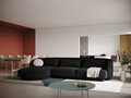 Coltar stanga 4 locuri, Tulum, Cosmopolitan Design, 255x156x70 cm, catifea, negru