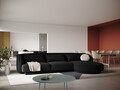 Coltar dreapta 4 locuri, Tulum, Cosmopolitan Design, 255x156x70 cm, catifea, negru